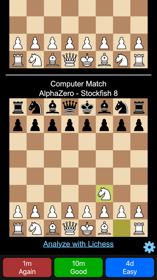 FIRST MOVE BLACK ANSWER